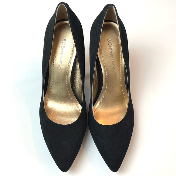 BCBGENERATION BLACK SUEDE PUMPS - Picture 2 of 7